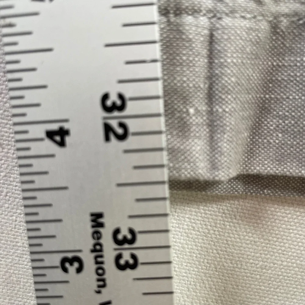 Banana‎ Republic Aiden Chino Pants Mens 36x34 Gray Linen Blend Slim Fit Casual